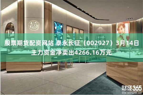 股票期货配资网站 泰永长征（002927）3月14日主力资金净卖出4266.16万元