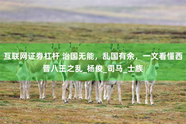 互联网证劵杠杆 治国无能，乱国有余，一文看懂西晋八王之乱_杨俊_司马_士族