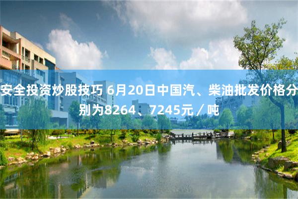安全投资炒股技巧 6月20日中国汽、柴油批发价格分别为8264、7245元／吨