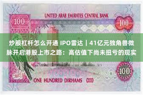 炒股杠杆怎么开通 IPO雷达｜41亿元独角兽微脉开启港股上市之路：高估值下尚未扭亏的现实